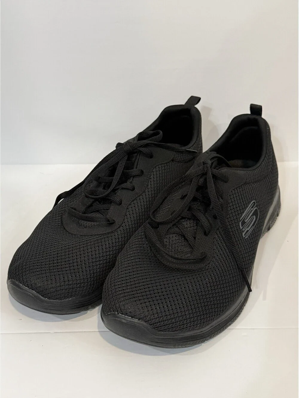 Skechers Lite Weight Sneaker Shoes Memory Foam Comfort Walking Black Men Sz 11
